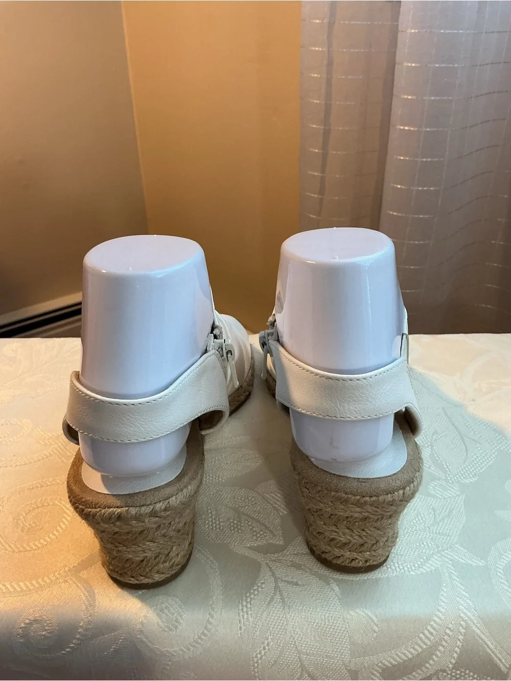 Easy Street Off White Wedge Sandals